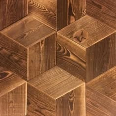 wood flooring that looks like hexagonals are made out of different types of wood