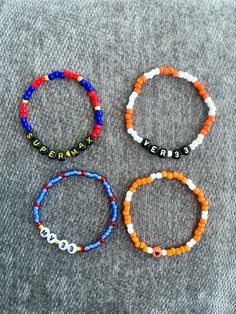 Red Bull Bracelet, Max Verstappen Bracelet, F1 Crafts, Beaded Friendship Bracelets