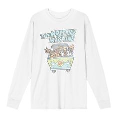 the mystery machine long sleeve t - shirt with an image of people riding in a bus