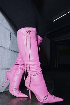 Available In Pink, Lime, And Black. Knee High Boots Pointed Toe 3" High Heel Hardware Detail Zipper Detail Imported | Keep You Going Knee High Boots in Pink size 10 by Fashion Nova Pink Knee-high Heeled Boots For Winter, Pink High Heel Knee-high Boots For Winter, Pink Leather Fitted Knee-high Boots, Pink Knee-high Leather Heeled Boots, Fitted Pink Knee-high High Heel Boots, Zipper Detail, High Boots, Pink Fashion, Knee High Boots