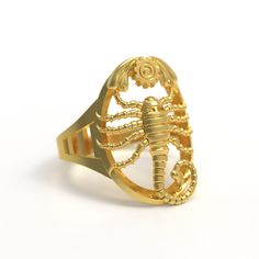 Introducing our Robotic Scorpion Gold Ring - a unique piece of jewelry that symbolizes the future, technology, and the spirit of the robotic scorpion. This ring is not just an accessory, it's a tangible connection to the world of science fiction and technology. Our ring is skillfully crafted from high-quality gold, ensuring durability and a timeless appeal. The centerpiece of this ring is the Robotic Scorpion design, a symbol that captures the essence of the future, representing technology and s Gold Scorpion Ring, Symbolic Jewelry With Unique Design, Masonic Ring, Viking Ring, Retro Ring, Animal Rings, Chunky Rings, Everyday Rings, Handmade Rings