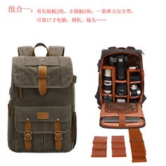 Material: Canvas Style2: Backpack/Backpack Pattern: Solid Color Occasion: Household Storage Fashion Element: Lock Gender: Neutral/Both Men and Women Computer Bags, Army Green, Gender Neutral, Solid Color, Computer, Backpacks, Men And Women, Canvas