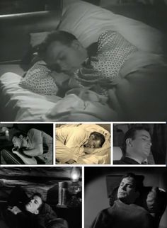 black and white photos of people sleeping in bed