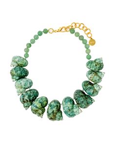 Natural Green Seashells Jade Aventurine Stones Hand knotted in our TX studio Customizable length upon request Seashell Bead Necklace, Green Seashell, Aventurine Stone, Shell Art, Shell Jewelry, Artisan Craft, Sea Shells, Hand Knotted, Jade