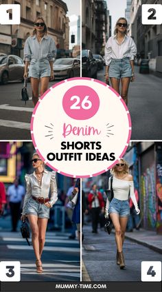 Discover stylish denim shorts outfit ideas to upgrade your look! 👖✨ Whether you love bold prints or classic colors, our guide has something for you. These denim shorts outfit ideas will inspire your next outfit. Check them out! 🌿 #FashionInspo #OutfitIdeas #DenimFashion Ripped Shorts Outfit, Elegant Evening Wear