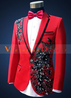 Name:Male Embroidered Diamond Performance Suits Grooms Prom Formal Red Suits   Closure Type: Single Breasted   Color: Red   Condition: Brand new   Occasion: Versatile   Include: jacket + pants     Notice : Please remark your height and weight when you placed an order.              amp;nbsp;      amp;nbsp; Prom Suits For Black Guys, Red Prom Suits For Guys, Prom Suits For Men Red, Black And Red Prom Suits, Prom Suits For Men Unique, Red Prom Suit, Unique Mens Wedding Suits, Black Prom Suits, Suits For Guys