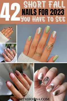 42 Insanely Cute Short Fall Nails of 2023 You Have to See Right Now Short Nail Colors 2023, Short Dip Nail Designs, Fall Short Nail Colors, Dip Nail Designs Fall, Cute Short Nails Fall, Nail Designs Christmas Short, Fall Short Nail Ideas, Cute Short Fall Nails, Christmas Short Nail Designs