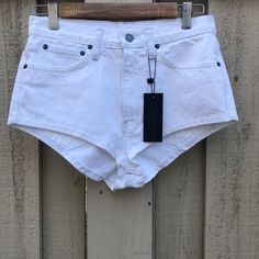 These Are So Cute, I’m Not A Shorts Girl So I Tried Buying These Big To Get A Loose Short Feel But Still Not Into It. Really Cute White Denim Shorts From Carmar At Lf. Can Be Worn With Anything! New With Tags, Never Worn! Fitted Jean Shorts With Pockets For Summer, White Jean Shorts With Pockets For Summer, Fitted Cotton Cutoff Jean Shorts, White Summer Jean Shorts, Trendy High Waist White Jean Shorts, High Rise Fitted Jean Shorts With Pockets, Fitted Cotton Jean Shorts For Summer, Trendy High-waist White Jean Shorts, White Jeans Shorts For Summer