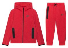 Check out the Nike Sportswear Tech Fleece Full-Zip Hoodie Red Nike Tech, Nike Sweat Suit, Red Tracksuit, Red Joggers, Nike Sportswear Tech Fleece, Joggers Set, Popular Sneakers, Packable Jacket, Nike Tech Fleece