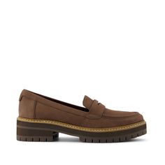 Cara Dark Brown Leather Loafer | TOMS