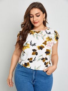 Sleeveless Tops For Women Casual, Printed Sleeveless Top, Floral Print Blouses, Printed Blouse