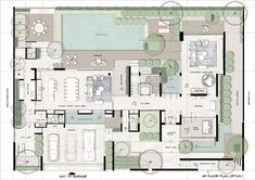 the floor plan for a house that is very large and has lots of room to move around