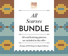 the all scarress bundle is shown with an orange and blue pattern on it