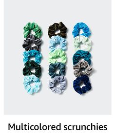 Multicolored Scrunchies Popular Skin Care Products, Perfect Ponytail, Pony Style, Hair Bobbles, Velvet Hair, Hair Scrunchies, Elastic Hair Bands, Velvet Material, Hair Elastics