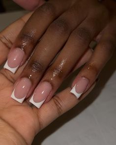 Concert Nails, White Tip Nails, Acrylic Toe Nails, French Tip Nail Designs, French Acrylic Nails