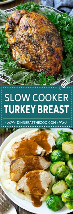 slow cooker turkey breast with brussel sprouts