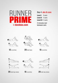 a poster showing how to do the runner prime