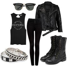 "Punk~" by daughter-of-apollo-2115 on Polyvore<------------------ This pathetic mortal does not deserve to see nor breathe....... Punk Rock Style Outfits, Stil Rock, Punk Chic, Rock Style Outfits, Punk Rock Outfits, Scene Outfits, Black Clothes, Grunge Look