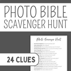 the bible scavenger hunt with 24 clues