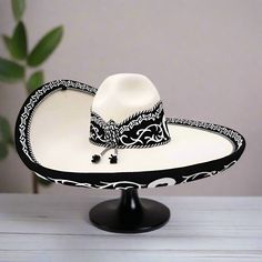 Sombrero Charro Fino TM-71143 - Charro Hat Charro Hat, Mariachi Hat, Mexican Hats, Hats, Quick Saves, Black