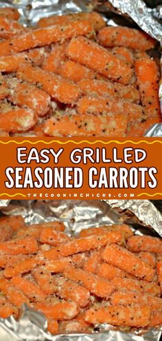 Learn how to grill carrots in foil! Your Labor Day party food ideas must have these easy seasoned carrots. Delicious and fun to eat, these grilled carrots are a summer BBQ side dish recipe everyone will love! Grill Carrots, Seasoned Carrots, Day Party Food Ideas, Bbq Side Dish, Labor Day Party, Grilled Carrots