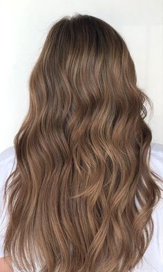 One Solid Hair Color Light Brown, Light Brunette Hair One Color, Carmel Brown Balayage Hair, Carmel Honey Hair, Light Warm Brown Hair Color, Light Caramel Hair Color Honey, Carmel Hair Color Honey Golden Brown, Carmel Color Hair, Toffee Hair Color Brown