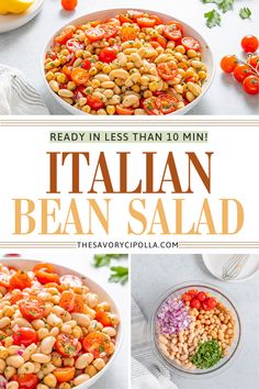 A large white bowl with Italian white bean salad. Italian Bean Salad, Salad With Cannellini Beans, Bean Salad Dressing, Cannellini Bean Salad, Roasted Carrots And Parsnips, Quick Pasta Recipes, Side Salad Recipes, White Bean Salad