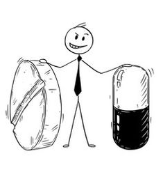 a stick figure is standing next to a trash can