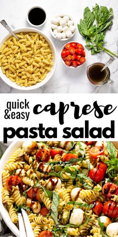 quick and easy caprese pasta salad