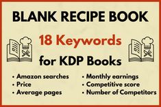 Blank Recipe Book KDP Keyword Research Keyword Research, Page Number, Recipe Book, Creative Fabrica, Linux, Click Here, Mac, Books, Design