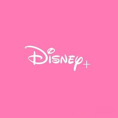 the logo for disney plus on a pink background