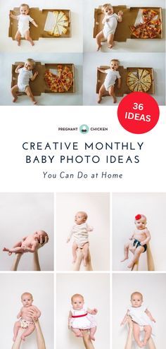 an advertisement for creative baby photo ideas