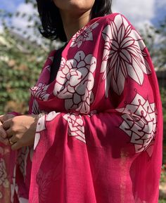 miracle scarf pink flowers Pink Bohemian Shawl For Spring, Pink Shawl Scarf, Pink Shawl Scarves For Spring, Pink Shawl Scarf For Spring, Pink Silk Shawl For Spring, Spring Floral Print Pink Dupatta, Pink Floral Print Shawl Scarf, Pink One Size Shawl, One Size Pink Shawl For Spring