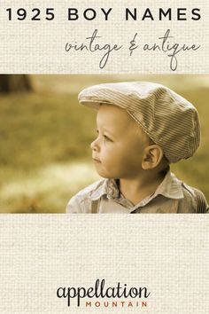 a young boy wearing a hat with the words appellation mountain