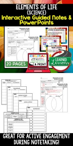 earth's layers interactive guided notes and powerpoints for active entanglement