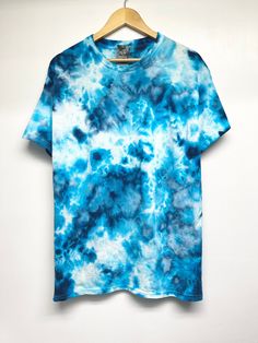 Individually hand dyed Tie-dye T-shirt, 5.3oz 100% cotton T-shirt.  Unisex/men's size. There will be variations in each T-shirt. I will do my best to keep the same look as the samples.  Suggestions for improvement are appreciated. If not satisfied, please contact me. Diy Galaxy, Navy Tie, Shipping Label, Tie And Dye, Tie Dye T Shirts, Cute Tshirts, Cotton T Shirt