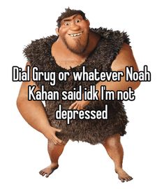 an image of a man in a costume that says, dad gry or whatever noah ka