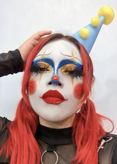 Halloween Costumes Body Painting, French Clown Pierrot, Sparkly Clown Makeup, Cute Colorful Clown Makeup, White Face Clown Makeup, Red And Blue Clown Makeup, Pink And Blue Clown Makeup, Yellow Clown Makeup, Fun Clown Makeup