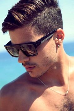 Groomed and #trendy, check out @MaleStandard.com.com.com.com for the latest short #hairstyles for men. Short Sides Long Top, Half Shaved Hair, Half Shaved, Tapered Haircut, Cool Hairstyles For Men, Pixie Haircuts