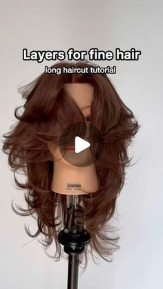 Gilad | Hair Video Education on Instagram: "How to cut layers on fine hair.  This beginner level step-by-step that will show you how to layer fine hair.  Adjust the length if you want it shorter or longer.  Let me know if you find this helpful! ❤️

Styled with @kenraprofessional Volume Mousse and Blow Dry Spray 🔥

#haircut #finehair #haircuttutorial #layeredhaircut #haireducation #nychairstylist #hairtutorial #haircutting" Long Layer Cut Hair, Diy Hair Layers How To At Home, Haïr Cut For Volume Hair, Haircut Diy Layered, How To Get Layers In Hair, How To Do A Layered Haircut, Haïr Cut With Layers, How To Make Layers In Hair, How To Layer Hair Step By Step