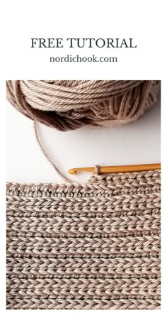 yarn and knitting needles with text overlay that reads, free crochet pattern