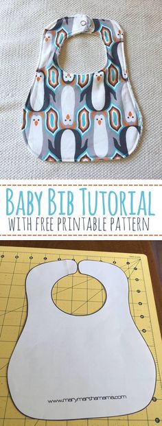 a baby bib with free printable pattern