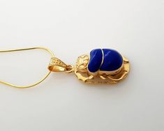 Small Lapis Lazuli Scarab Necklace 14k Gold Vermeil Scarab - Etsy Beetle Jewelry, Scarab Necklace, Egyptian Beetle, Scarab Pendant, Necklace Blue, Polish Jewelry, Blue Opal, Jewelry Gift Box, Cute Jewelry