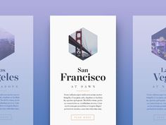 three brochures designed to look like the golden gate bridge in san francisco, california