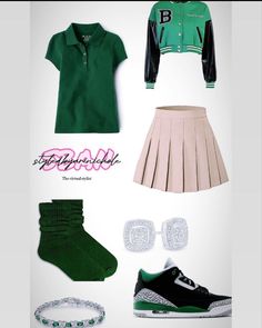 Green Uniform Outfits, Green Uniform, School Uniform Dress To Impress, Cute Ways To Style School Uniforms, Cute Ways To Dress Up School Uniforms, First Day Of School Outfit Uniform Skirt, Khaki School Uniform Outfit, Uniform Fits, Uniform Outfits Ideas