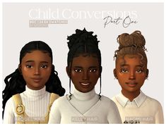 three black girls wearing white sweaters and ponytails