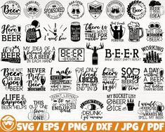 beer svg files for silhouettes and cutting machines