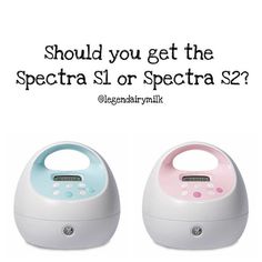 two white and pink alarm clocks with the words should you get the spectura si or spectra si?