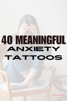 a woman sitting in a chair with her hands on her face and the words, 40 meaning