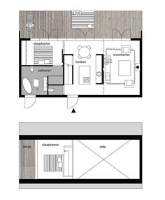 two floor plans for a small house